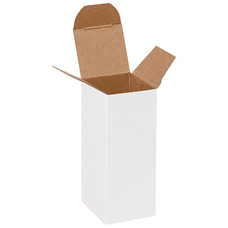 Bsc Preferred 1-1/2 x 1-1/2 x 4'' White Reverse Tuck Folding Cartons, 1000PK BUY00039475